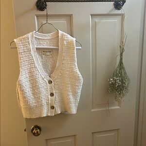We The Free Cream Knit Vest